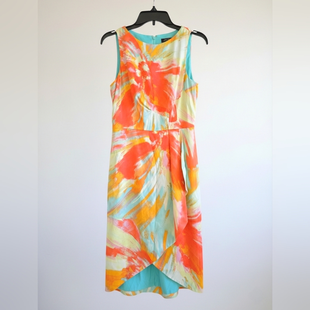 Tahari multi color women's sleeveless dress size 4p